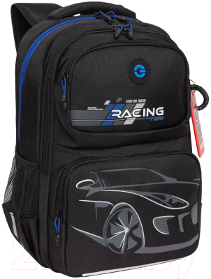 Школьный рюкзак Grizzly RB-453-3 (черный/синий)