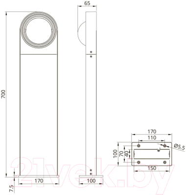 Светильник уличный Arte Lamp San Francisco A1831PA-1BK