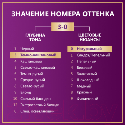 Крем-краска для волос Палетт Стойкая N2 / 3-0 (темно-каштановый)
