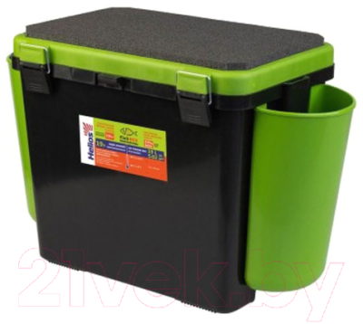 Ящик рыболовный Helios FishBox односекционный (19л, зеленый)