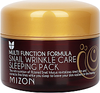 Маска для лица кремовая Mizon Snail Wrinkle Care Sleeping Pack ночная (80мл) - 