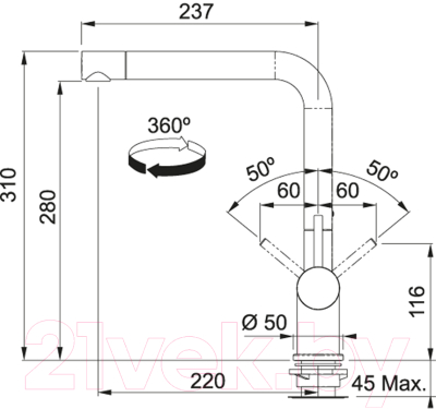 Смеситель Franke Active Plus 115.0373.818