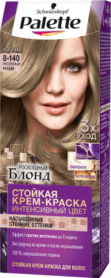 

Крем-краска для волос Palette, Русый, Стойкая 8-140