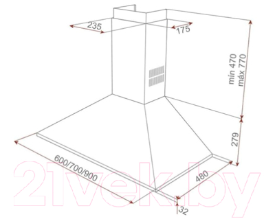 Вытяжка купольная Teka DBB 60 / 40460400 (нержавеющая сталь)