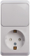 Блок выключатель+розетка Schneider Electric Этюд BPA16-201B - 