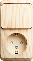 Блок выключатель+розетка Schneider Electric Этюд BPA16-201D - 