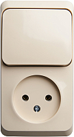 Блок выключатель+розетка Schneider Electric Этюд BPA16-204K - 