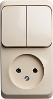 Блок выключатель+розетка Schneider Electric Этюд BPA16-205K - 