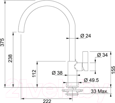 Смеситель Franke Ambient 115.0296.778