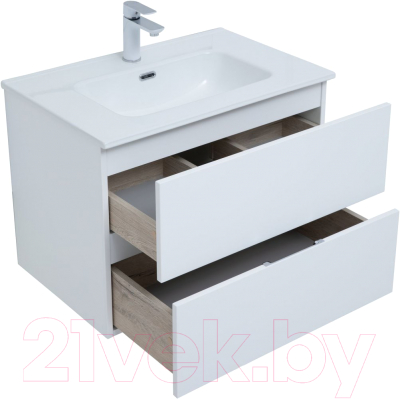 Комплект мебели для ванной Aquanet Алвита New 70 / 306178 (белый матовый)