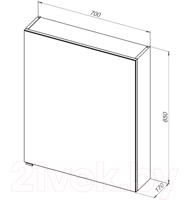 Комплект мебели для ванной Aquanet Алвита New 70 / 306170 (белый матовый)