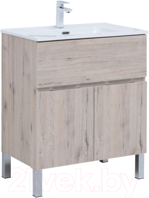 Комплект мебели для ванной Aquanet Алвита New 70 / 306171 (дуб веллингтон белый)
