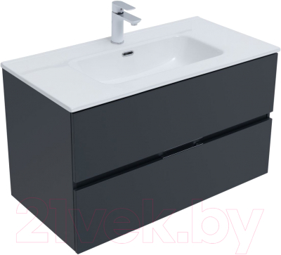 Комплект мебели для ванной Aquanet Алвита New 90 / 306188 (антрацит)
