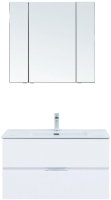 Комплект мебели для ванной Aquanet Алвита New 90 / 306189 (белый матовый) - 