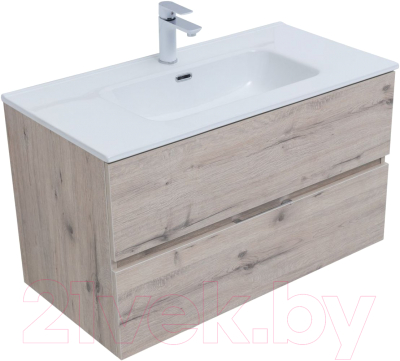 Комплект мебели для ванной Aquanet Алвита New 90 / 306190 (дуб веллингтон белый)
