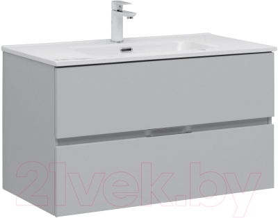 Комплект мебели для ванной Aquanet Алвита New 90 / 306191 (серый)