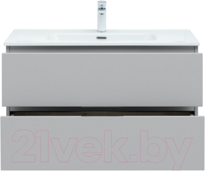 Комплект мебели для ванной Aquanet Алвита New 90 / 306191 (серый)