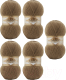 Набор пряжи для вязания Alize Angora Gold 20% шерсть, 80% акрил / 466 (550м, коричневый, 5 мотков) - 
