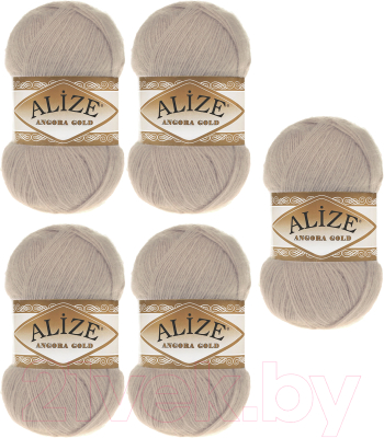 Набор пряжи для вязания Alize Angora Gold 20% шерсть, 80% акрил / 506 (550м, пудровый, 5 мотков)