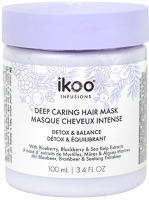 Маска для волос Ikoo Infusions Detox and Balance Deep Caring Hair Mask (100мл) - 