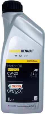 Моторное масло Castrol Renault GTX 0W20 RN17 FE / 7711943672 (1л)