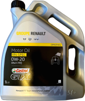 Моторное масло Castrol Renault GTX 0W20 RN17 FE / 7711943674 (5л) - 