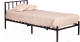 Двуспальная кровать Tetchair Bruno 90x200 (черный) - 