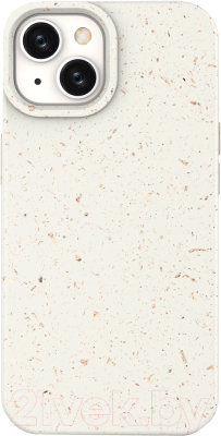 Чехол-накладка Case Recycle для iPhone 13 (белый матовый)