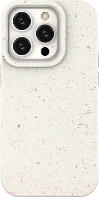 Чехол-накладка Case Recycle для iPhone 15 Pro (белый матовый)