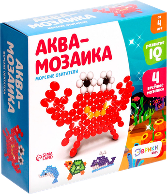 Развивающая игра Эврики Аквамозаика. Морские обитатели / 2933731