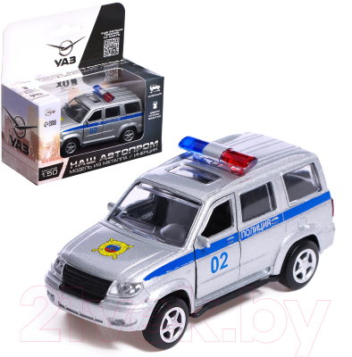 Масштабная модель автомобиля Автоград УАЗ Патриот. Полиция 6403D / 9610387