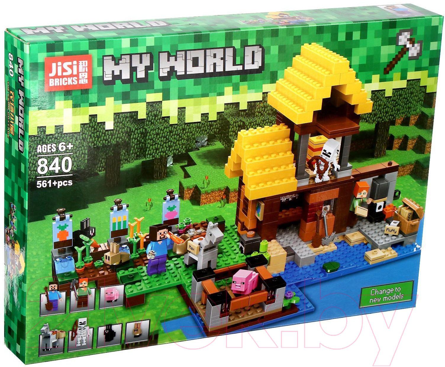 Конструктор Sima-Land Jisi Bricks Мой мир Фермерский домик 840 / 5208260