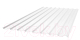 Монолитный поликарбонат Borrex Трапеция МП-20 2000x1050x0.8мм (прозрачный) - 