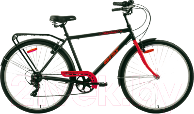 Велосипед AIST Broadway 28 20 (черный/красный)