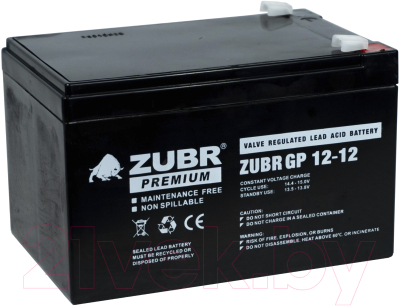 Автомобильный аккумулятор Zubr GP 12V (12 А/ч)