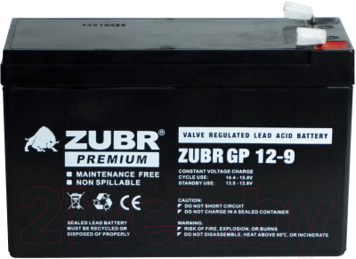 Автомобильный аккумулятор Zubr GP 12V (9 А/ч)