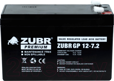 Автомобильный аккумулятор Zubr GP 12V (7.2 А/ч)