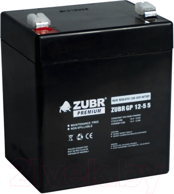 Автомобильный аккумулятор Zubr GP 12V (5.5 А/ч)