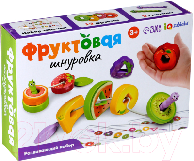 Развивающий игровой набор Zabiaka IQ Фруктовая шнуровка / 9913343