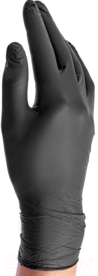 Перчатки одноразовые Foxy Gloves Нитриловые нестерильные неопудренные (М, 100шт, черный)