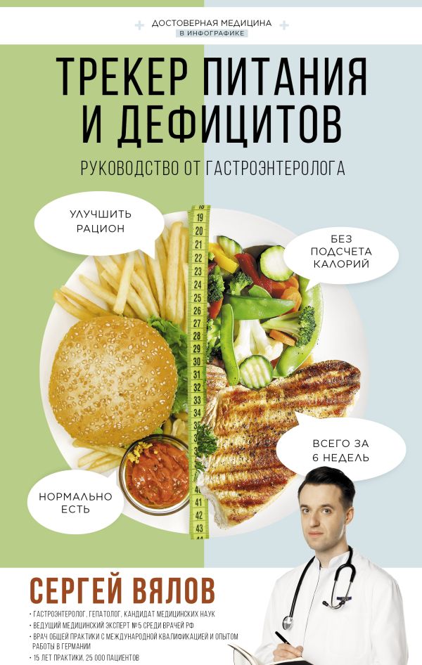 Книга АСТ Трекер питания и дефицитов. Руководство от гастроэнтеролога (Вялов Сергей)