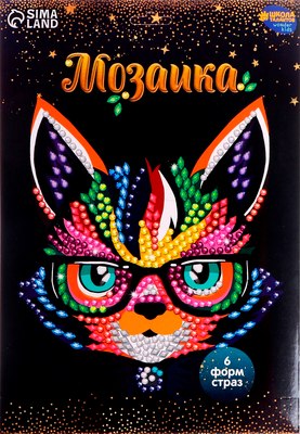 

Набор для творчества, Мозаика стразами. Кот в очках / 4072937