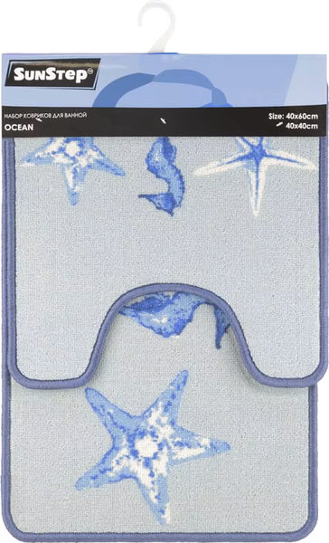 Набор ковриков для ванной и туалета SunStep Ocean 40x60/40x40 / 37-653