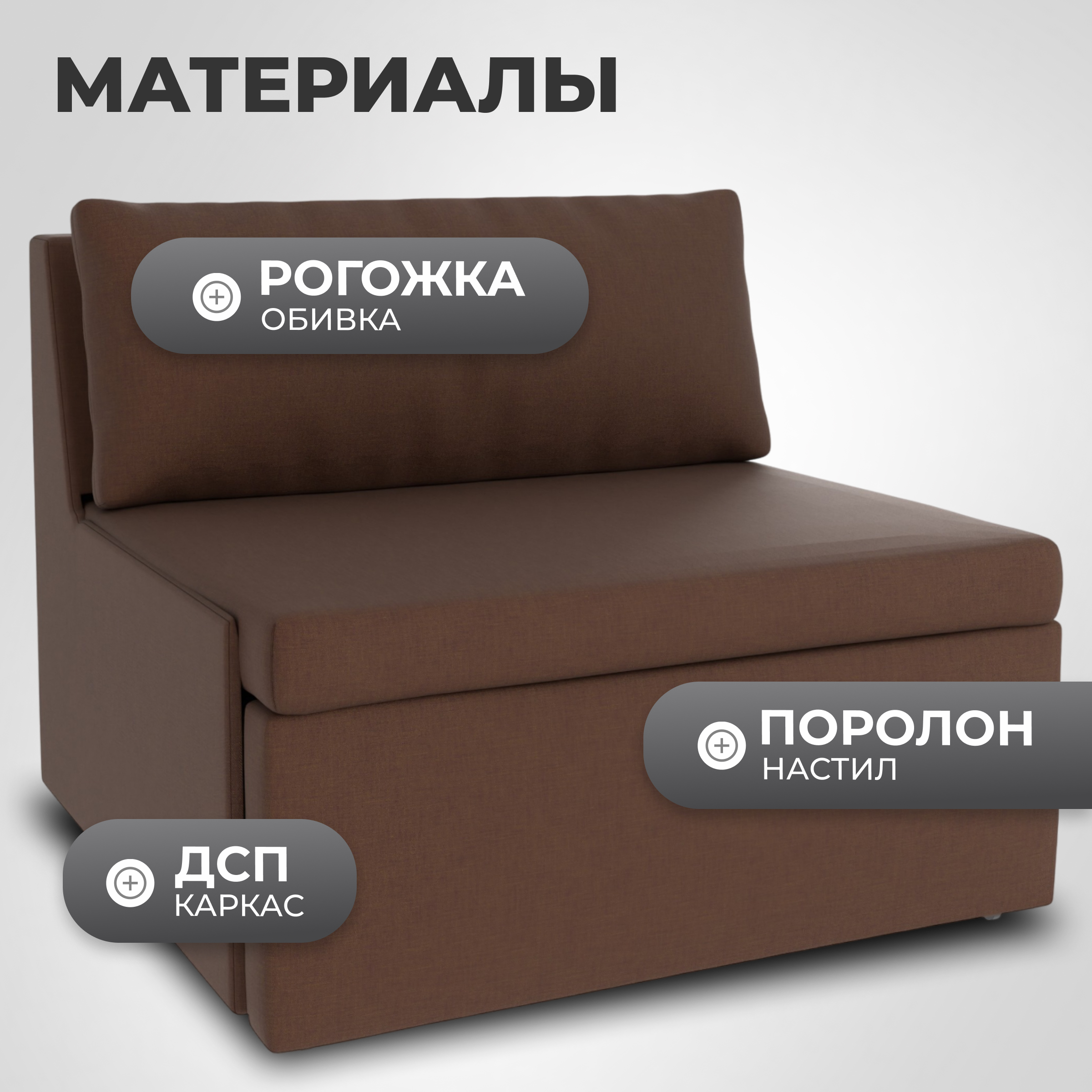 Кресло-кровать Mio Tesoro Тилаус ACH Falcone 16 (Brown) — фото 4
