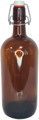 Набор бутылок ВСЗ 1л с бугельной пробкой (16шт, коричневый)
