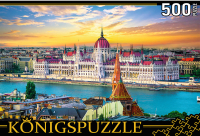 Пазл Konigspuzzle Венгрия. Закат в Будапеште / ШТK500-6799  - 