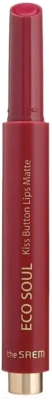 Помада для губ The Saem Eco Soul Kiss Button Lips Matte 04 Fusia Red (2г)