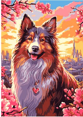 

Картина по номерам, Колли / Кпн-316
