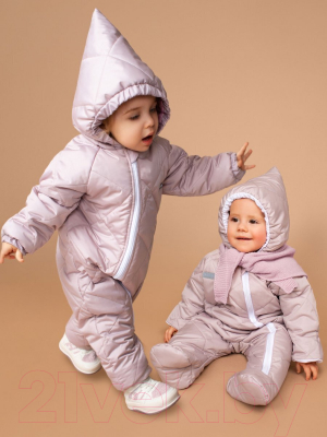 Комбинезон прогулочный детский Amarobaby Elf / AB-OD23-6201EL-40-80  (лавандовый/серый, р.80)