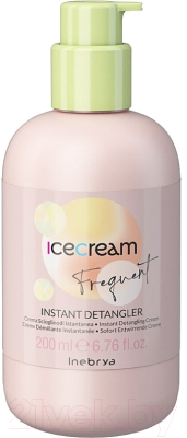 Крем для волос Inebrya Icecream Frequent Несмываемый для облегчения расчесывания волос (200мл)